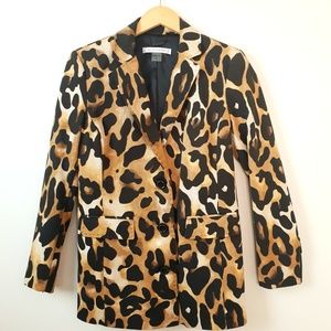 Leopard print statement blazer M L Size 10
